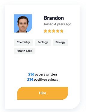 Brandon's writer profile with successful papers and reviews